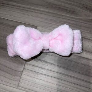 Pink Bow Bath Headband